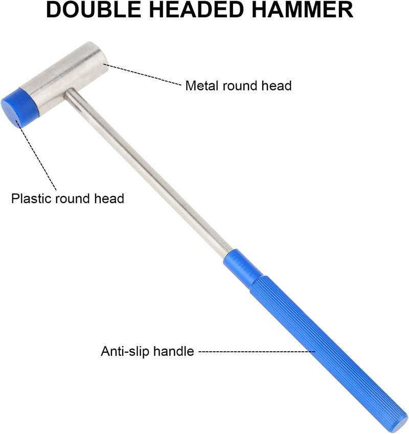 Omninmo Dual Head Small Hammer Mini Metal Hammer Round Head Watch Repair Double-Headed Hammer Building Blocks DIY Repair Tool for Crafts, Watch, Tuning, Woodworking, Toys, DIY, Leather, Instruments - Image 2